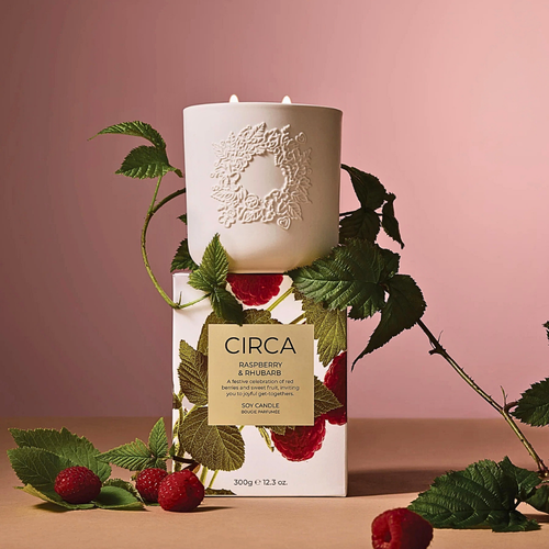 Circa Home Candle Raspberry And Rhubarb