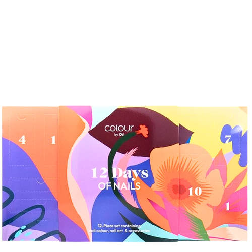 The image shows the Christmas Nail Art contents of the 12 Days of Nails Advent Calendar