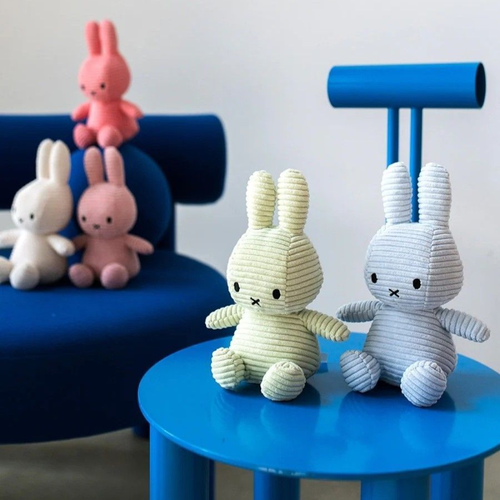 Miffy Sitting Corduroy Ice Blue 23cm