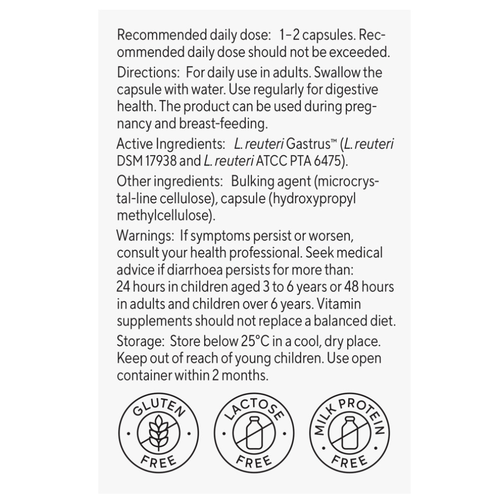 BioGaia Gastrus Pure Action 30 Capsules