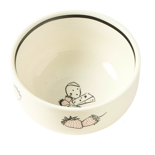 Pilbeam Living Bistro Blanc Petite Bowl Cheese and Strawberry