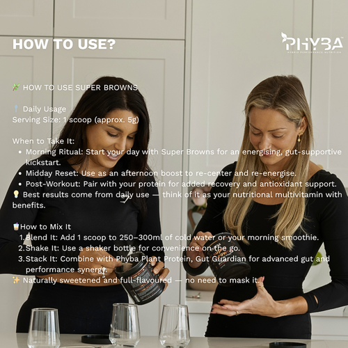 Image shows the information on the directions to use the Phyba Super Browns