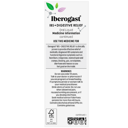 Iberogast IBS + Digestive Relief Clinically Proven Herbal Liquid 100mL