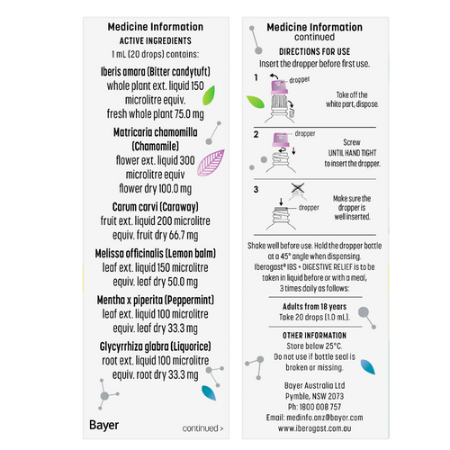 Iberogast IBS + Digestive Relief Clinically Proven Herbal Liquid 100mL