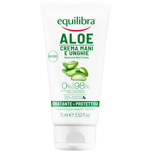 Equilibra Aloe Moisturizing Hand And Nails Cream 75mL packaging image