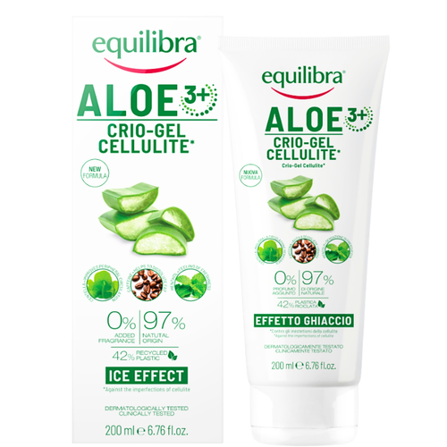 Equilibra Aloe Vera Cellulite Crio Body Gel Cooling 200mL product image with box
