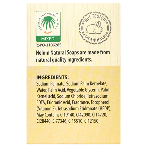 Nelum Natural Assorted Soap Vitamin E 4 Pack 400g ingredient list