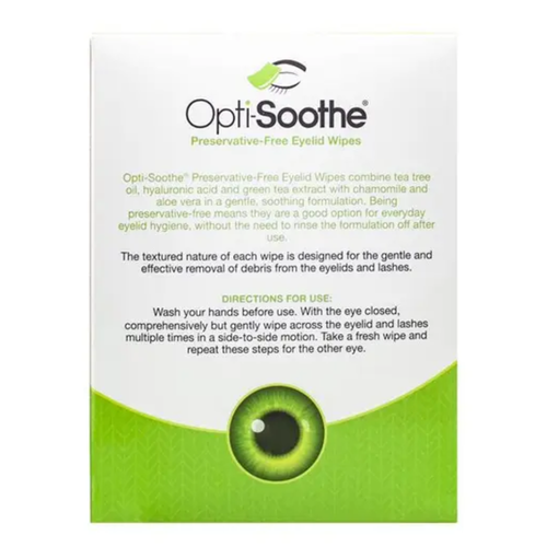 Opti-Soothe Preservative Free Eyelid Wipes 30 Pack