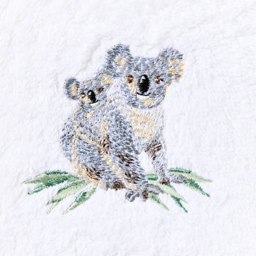 Pilbeam Living Koala Face Washer Single close up koala image