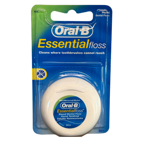 Oral-B Waxed Essential Dental Floss Mint 50m