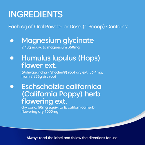 Bioglan Active Magnesium PM Deep Sleep Powder 240g ingredient list