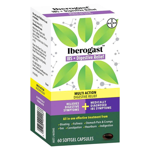 Iberogast IBS + Digestive Relief Soft Gel 60 Count packaging image