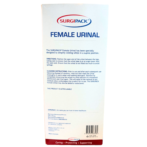 Surgipack Female Urinal Reusable 1L insturctions
