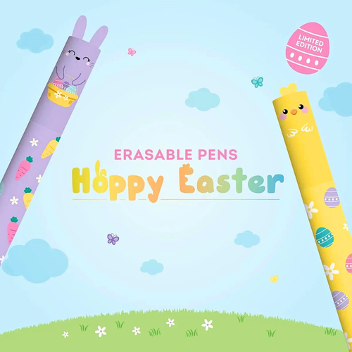 Legami Milano Erasable Gel Pens Limited Edition Hoppy Easter Set of 2 happy easter flyer