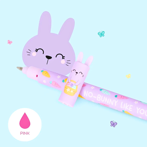 Legami Milano Erasable Gel Pens Limited Edition Hoppy Easter Set of 2 bunny pen image