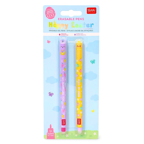 Legami Milano Erasable Gel Pens Limited Edition Hoppy Easter Set of 2 packaging image