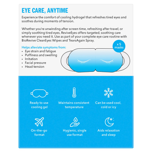 BioRevive ReviveEyes Instant-Cooling Gel Mask 5 Pack information image