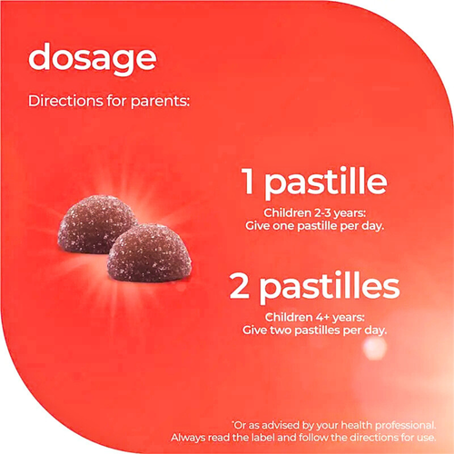 Nature's Way Kids Smart Vita Gummies Multivitamin Raspberry 80 Pastilles dosage list