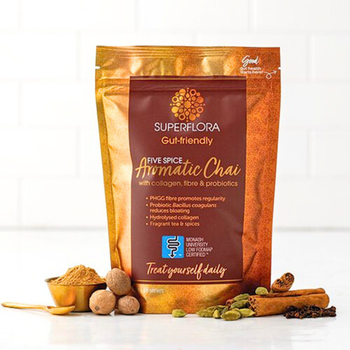 Noisy Gut Superflora Collagen, Fibre & Probiotics Chai 256g product image