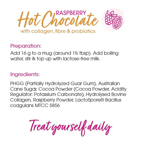 Noisy Gut Superflora Collagen, Fibre & Probiotics Raspberry Hot Chocolate 256g how to prep