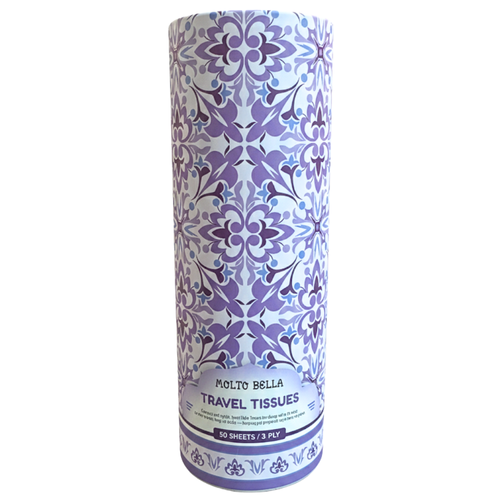 Molto Bella 3-Ply Travel Tissue 50 Sheets Assorted 1pack product image