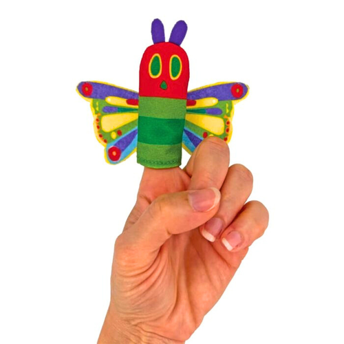 Eric Carle Very Hungry Caterpillar Busy Felt Toy Set finger puppet image of caterpillar