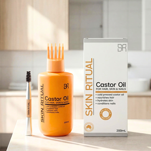 Skin Ritual Hair, Skin & Nails Castor Oil 200mL product image with background