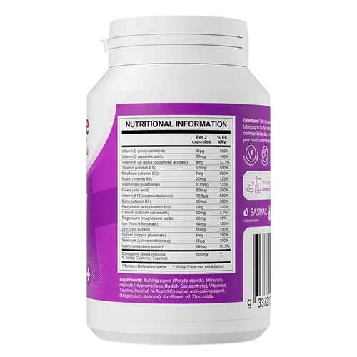 Conceive Plus Women's Fertility Support Supplement 60 Capsules ingredient list