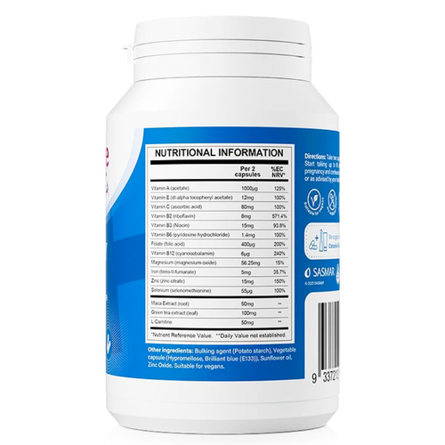 Conceive Plus Men's Fertility Support Supplement 60 Capsules ingredient list