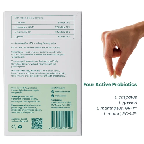 Amelia V-Spot Probiotic Vaginal Pessary 20 Pack