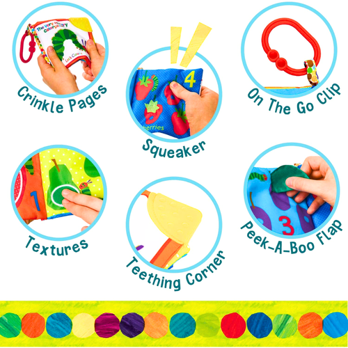 Eric Carle Very Hungry Caterpillar Let's Count Soft Teether Book image