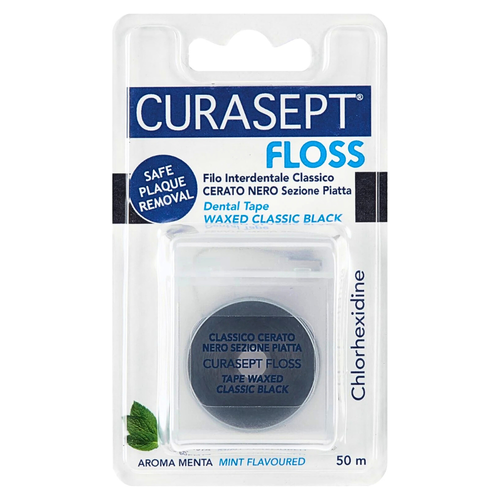 Curasept Classic Waxed Floss Tape Black 60M product image