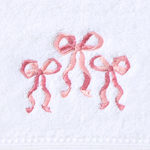 Jiggle & Giggle Bow Love Bath Towel & Face Washer Set