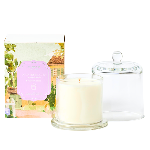 Pilbeam Living Country Garden Glass Cloche Scented Candle