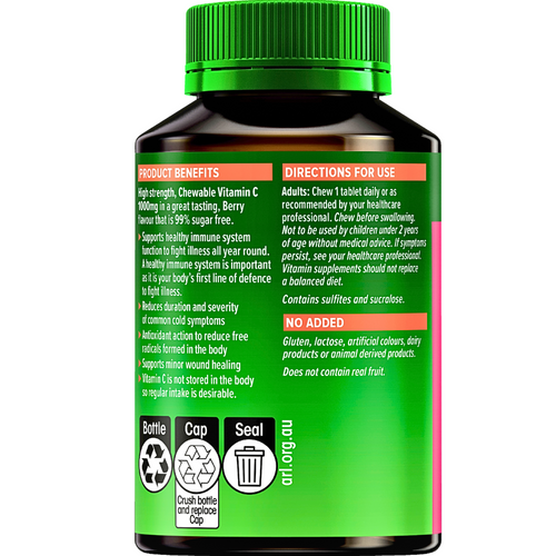 Cenovis Chewable Mega Vitamin C 1000mg Berry Flavour 60 Tablets