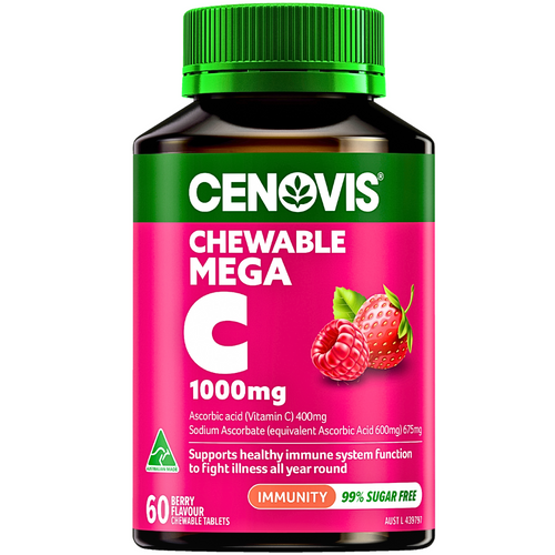 Cenovis Chewable Mega Vitamin C 1000mg Berry Flavour 60 Tablets