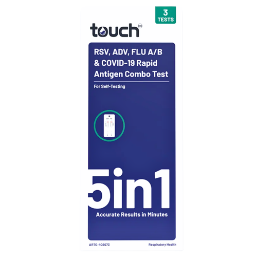 Touch Bio 5in1- RSV, ADV, Flu A/B and Covid-19 Test Kit 3 Pack product image