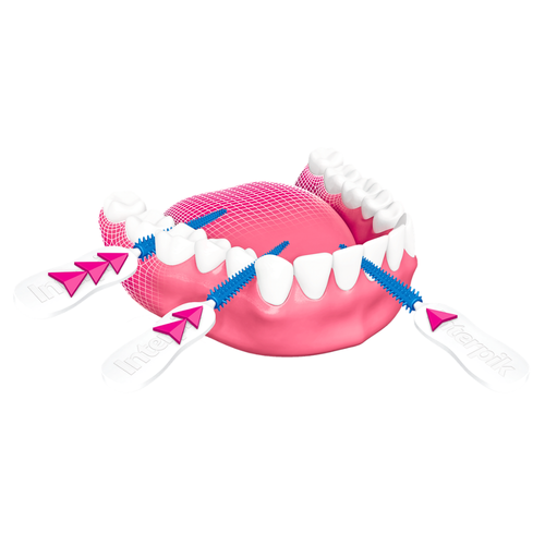 Piksters Interpik Interdental Brushes 60pk usage guide image