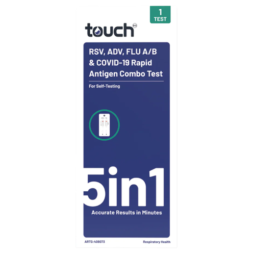 Touch Bio 5in1- RSV, ADV, Flu A/B and Covid-19 Test Kit 1 Pack product image