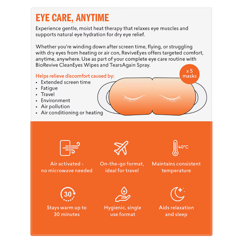 BioRevive ReviveEyes Self-Warming Eye Mask 5 Pack