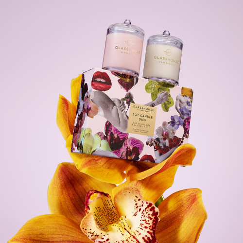 Glasshouse Fragrances Radiance In Bloom x Velvet Rhapsody Candle Duo 200g product image