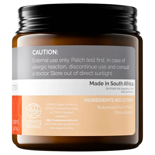 SOiL Ugandan Organic Shea Butter Unscented 100ml