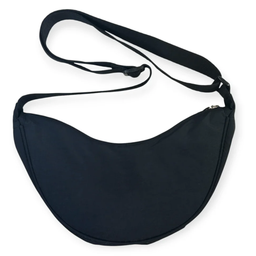 Miffy Crescent Black Crossbody Bag