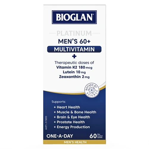 Bioglan Platinum Men's 60+ Multivitamin 60 Tablets