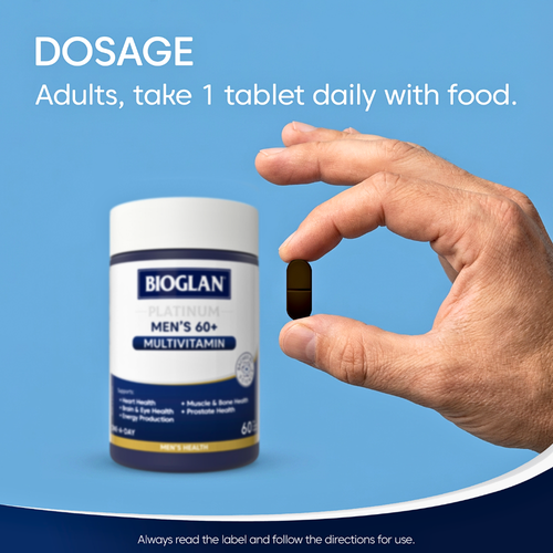 Bioglan Platinum Men's 60+ Multivitamin 60 Tablets