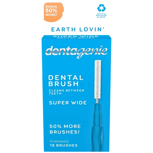 go2 dentagenie Super Wide Dental Brush 18 Pack