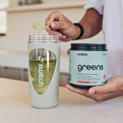 Switch Nutrition Daily Shaker with Blender Ball Sage Green 800ml