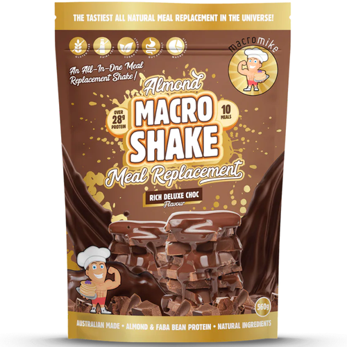 Macro Mike Almond Macro Shake Meal Replacement Rich Deluxe Choc 560g