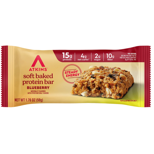 Actual product image of Atkins Blueberry High Protein Soft Baked Bars 4 Pack