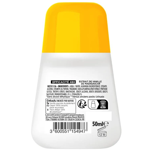 Product image of Ushuaia Roll-On Deodorant Polynesian Vanilla 50ml